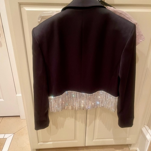 Gorgeous Alice and Olivia rhinestone trimmed short jacket.  Fabulous! - Picture 6 of 15